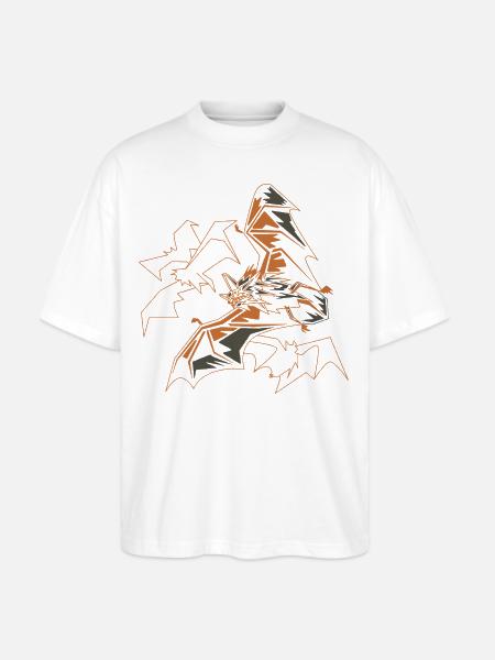 Polygon Bats - Stanley/Stella Blaster Oversized T-Shirt - white