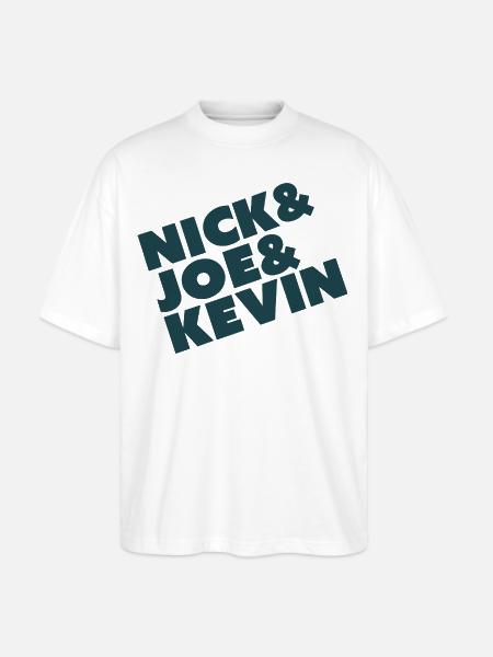 Nick & Joe & Kevin - Stanley/Stella Blaster Oversized T-Shirt - white
