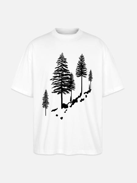 Pine Tree - Stanley/Stella Blaster Oversized T-Shirt - white