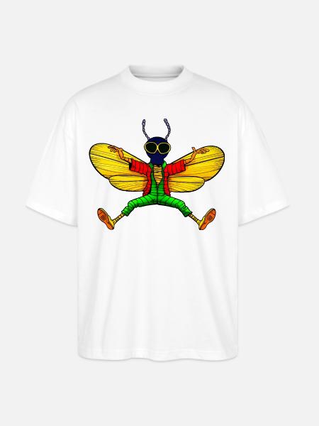 Fly Yogi - Stanley/Stella Blaster Oversized T-Shirt - white