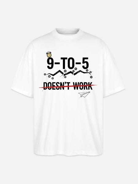Nine to Five Breaker - Stanley/Stella Blaster Oversized T-Shirt - white