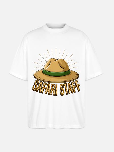 Safari Staff Hat Emblem - Stanley/Stella Blaster Oversized T-Shirt  - white