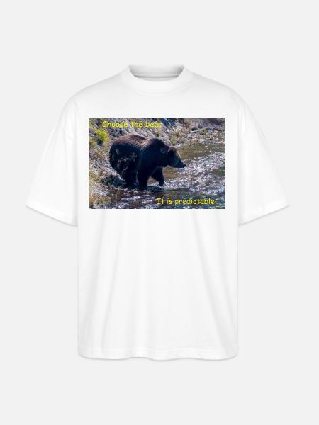 Choose The Bear - Stanley/Stella Blaster Oversized T-Shirt  - white