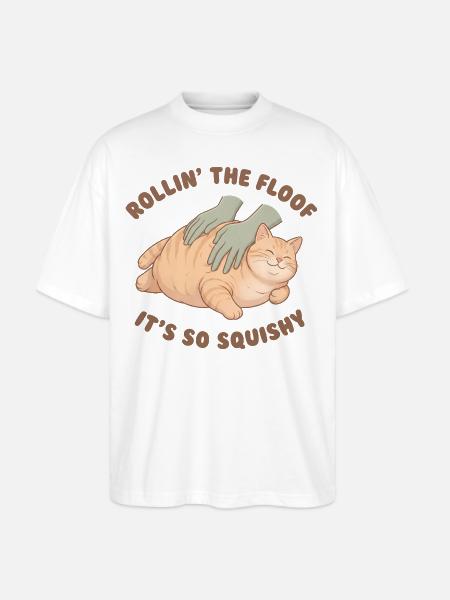 Rollin The Floof - Stanley/Stella Blaster Oversized T-Shirt - white
