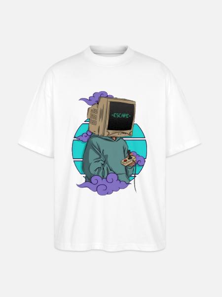 Escape Console Hoodie - Stanley/Stella Blaster Oversized T-Shirt - white