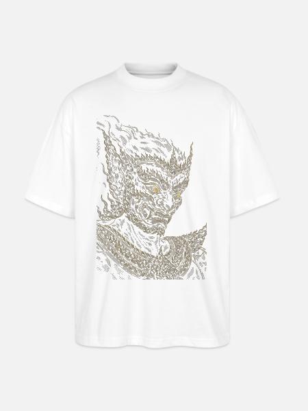Ornate Dragon Guardian - Stanley/Stella Blaster Oversized T-Shirt - white