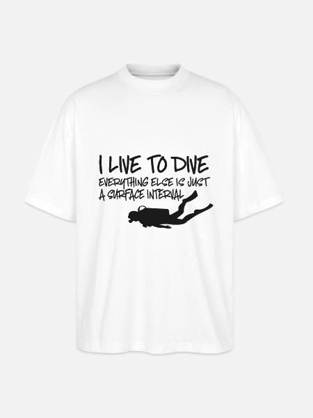 scuba diving - Stanley/Stella Blaster Oversized T-Shirt - white