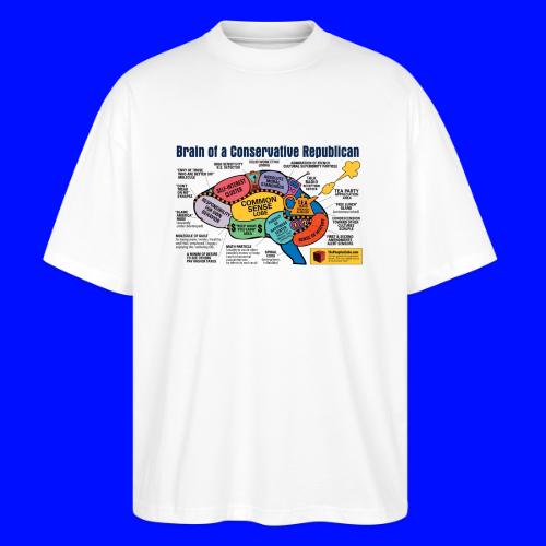 Brain of a Conservative Republican - Stanley/Stella Blaster Oversized T-Shirt 