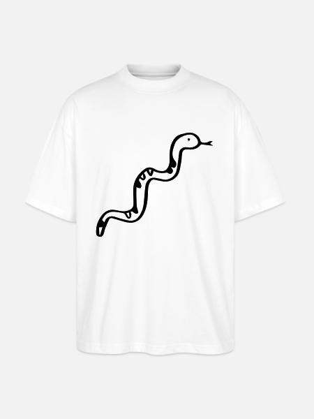Snake - Poison - Stanley/Stella Blaster Oversized T-Shirt - white
