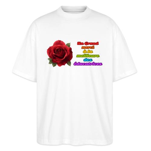 Thank You Educator: Pink and Rainbow Message - Stanley/Stella Blaster Oversized T-Shirt 