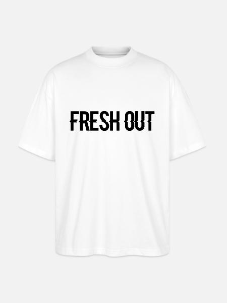 fresh out - Stanley/Stella Blaster Oversized T-Shirt  - white