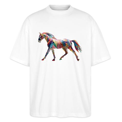 Colorful Abstract Horse Art Design - Stanley/Stella Blaster Oversized T-Shirt 