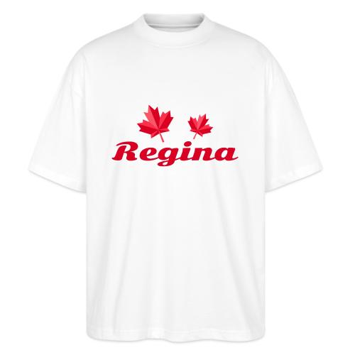 Regina with two red maple leaves - Stanley/Stella Blaster Oversized T-Shirt 