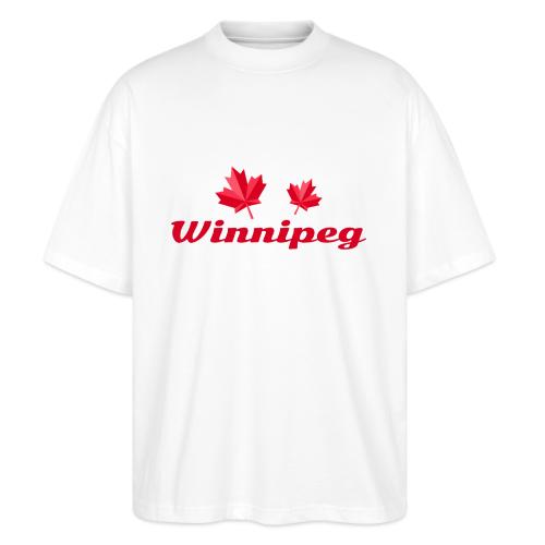 Winnipeg with two red maple leaves - Stanley/Stella Blaster Oversized T-Shirt 