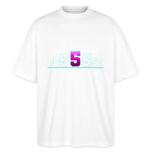 Number 5 in Magenta: Varsity Font - Stanley/Stella Blaster Oversized T-Shirt 