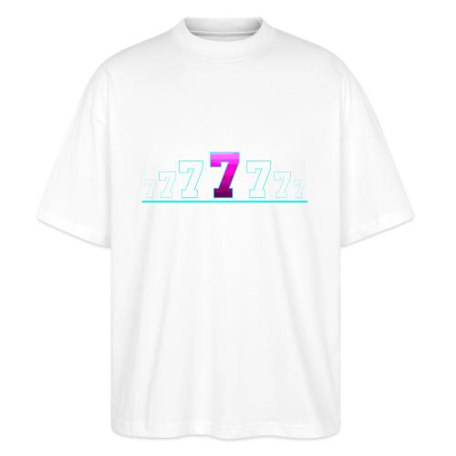 Number 7 in Magenta: Varsity Font - Stanley/Stella Blaster Oversized T-Shirt 