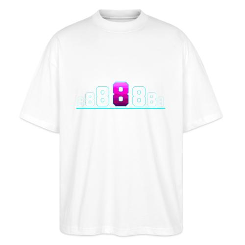 Number 8 in Magenta: Varsity Font - Stanley/Stella Blaster Oversized T-Shirt 