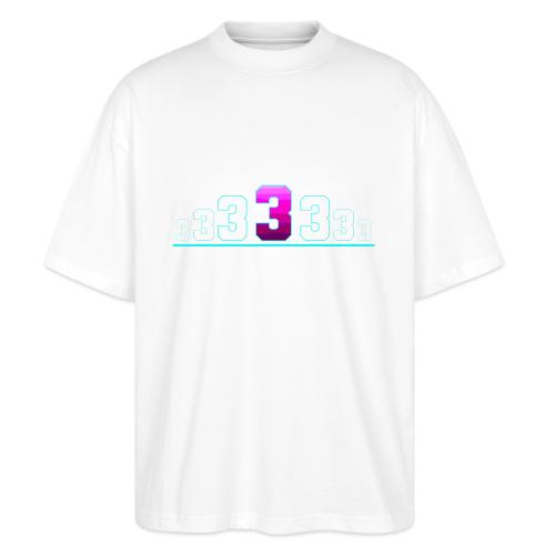 Number 3 in Magenta: Varsity Font - Stanley/Stella Blaster Oversized T-Shirt 