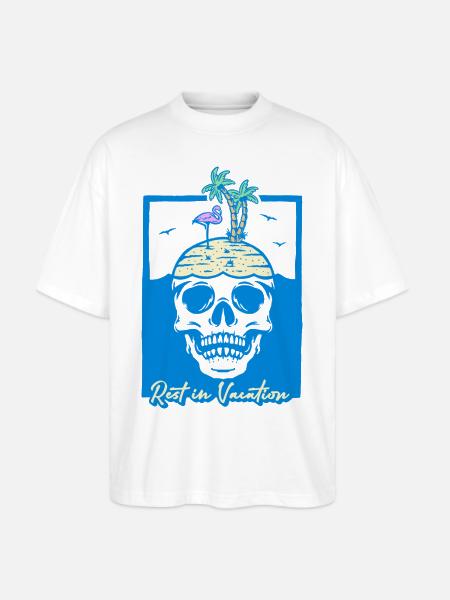 Rest in Vacation - Stanley/Stella Blaster Oversized T-Shirt - white