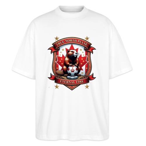 Canada Beaver Crest T-Shirt, Pride Badge Gift - Stanley/Stella Blaster Oversized T-Shirt 