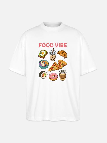 Food vibe - Stanley/Stella Blaster Oversized T-Shirt - white