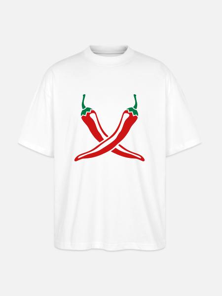 Chillies - Stanley/Stella Blaster Oversized T-Shirt - white