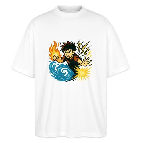 Anime Elemental Warriors | Fire, Water, Lightning - Stanley/Stella Blaster Oversized T-Shirt 