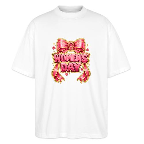 Cute Pink Bow Women’s Day Feminist Symbol - Stanley/Stella Blaster Oversized T-Shirt 