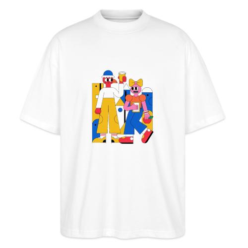 Bold Geometric Duo Pop Art - Stanley/Stella Blaster Oversized T-Shirt 