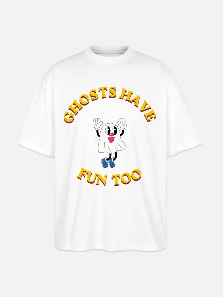 Ghosts Have Fun Too - Stanley/Stella Blaster Oversized T-Shirt  - white