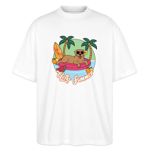 Hello Summer Golden Retriever Fun - Stanley/Stella Blaster Oversized T-Shirt 