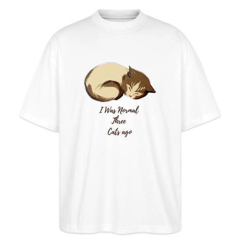 I Was Normal Three Cats Ago Funny Cat T-Shirt - Stanley/Stella Blaster Oversized T-Shirt