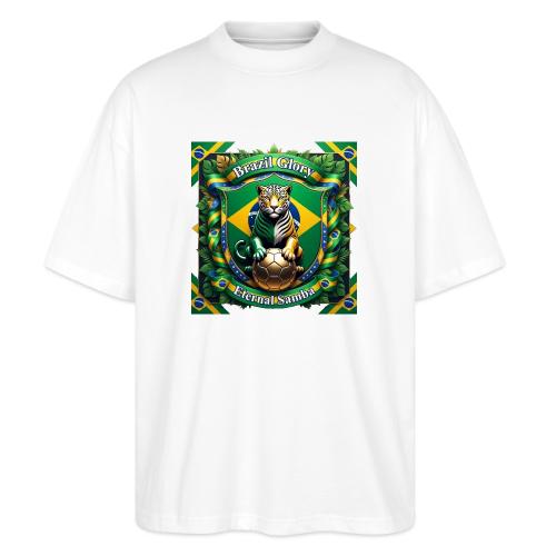 Brazil Jaguar Glory T-Shirt, Flag Pride Badge Gift - Stanley/Stella Blaster Oversized T-Shirt 