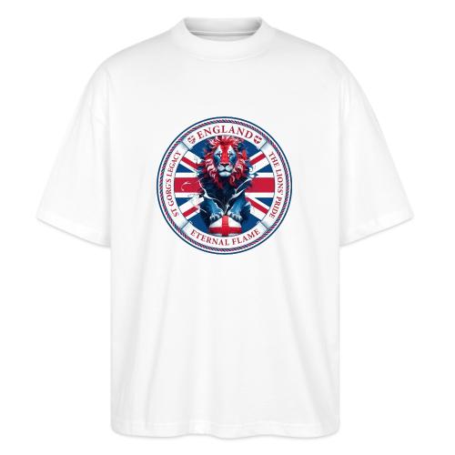 England Lion Emblem T Shirt, Flag Pride Gift - Stanley/Stella Blaster Oversized T-Shirt 