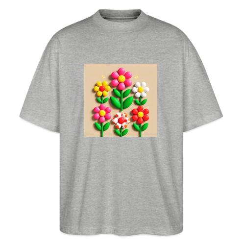 3D Flowers and Butterflies in Amber, Floral Design - Stanley/Stella Blaster Oversized T-Shirt