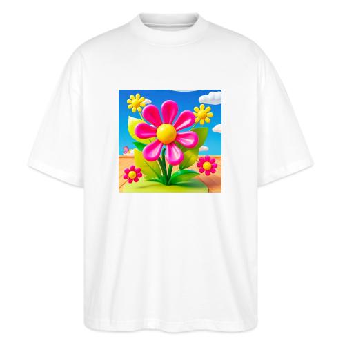 Pink Floral Peace | Sky & Nature Design - Stanley/Stella Blaster Oversized T-Shirt 
