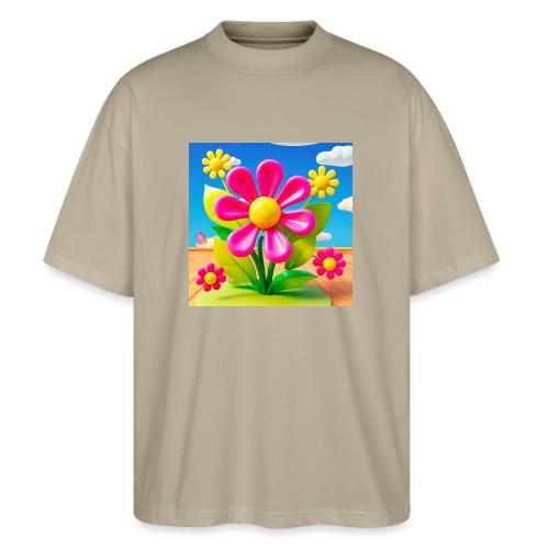 Pink Floral Peace | Sky & Nature Design - Stanley/Stella Blaster Oversized T-Shirt 
