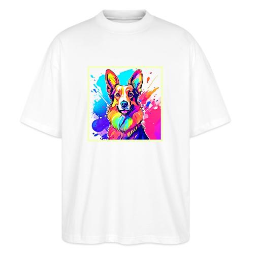 Rainbow Corgi: Pop Art Puppy Joy - Stanley/Stella Blaster Oversized T-Shirt 