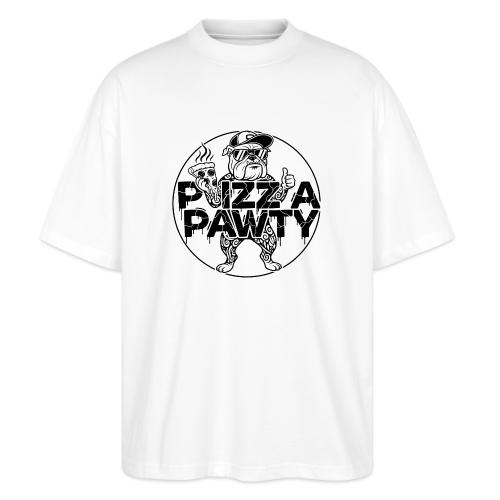 Pizza Pawty Bulldog T-Shirt | Funny Dog Pizza Tee - Stanley/Stella Blaster Oversized T-Shirt 