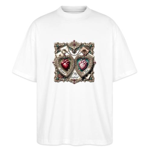 Keeper of My Deepest Love Victorian Locket T-Shirt - Stanley/Stella Blaster Oversized T-Shirt 