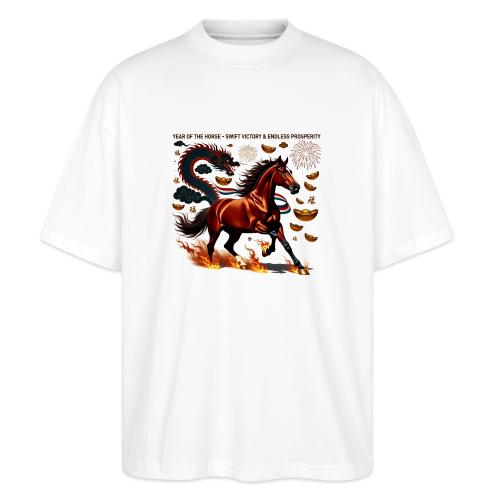Year of the Horse Victory T Shirt, Lunar New Year - Stanley/Stella Blaster Oversized T-Shirt 
