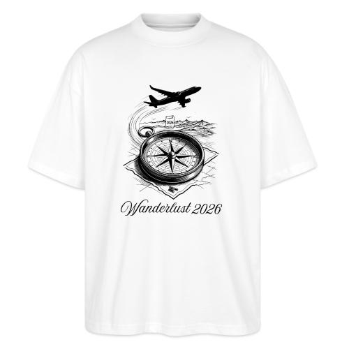 Wanderlust 2026 T-Shirt | Minimalist Travel Plane - Stanley/Stella Blaster Oversized T-Shirt 