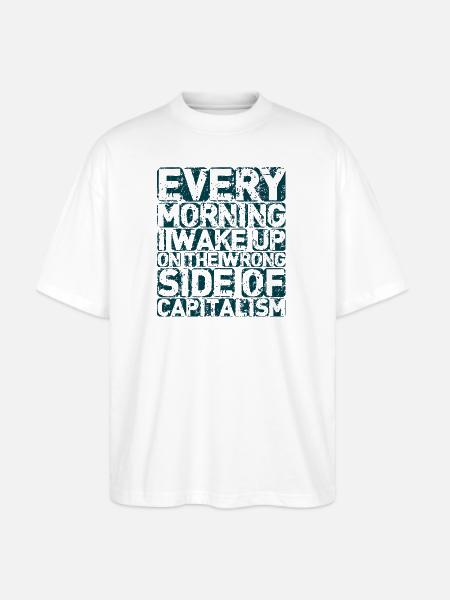 The Wrong Side - Stanley/Stella Blaster Oversized T-Shirt - white