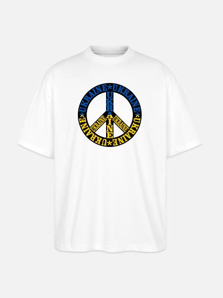 Ukraine Peace - Stanley/Stella Blaster Oversized T-Shirt - white