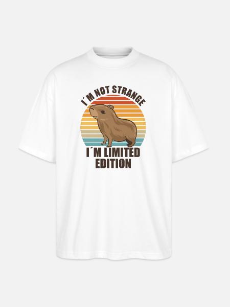 Capybara zoo animal design - Stanley/Stella Blaster Oversized T-Shirt - white