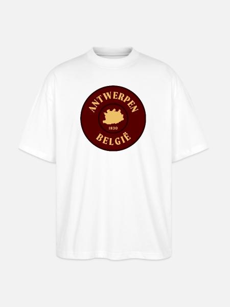 Antwerp Crest 1830 Emblem - Stanley/Stella Blaster Oversized T-Shirt - white