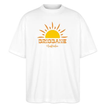 Brisbane Sunset Illustration - Stanley/Stella Blaster Oversized T-Shirt  - white - Front
