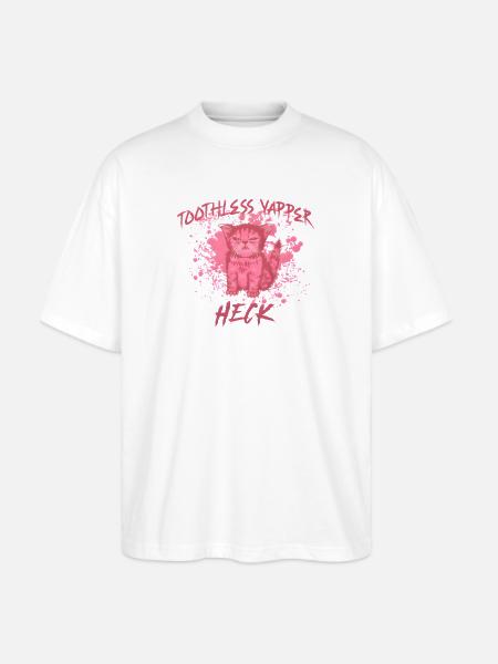 Grumpy Cat Vaper Motivational Design - Stanley/Stella Blaster Oversized T-Shirt - white