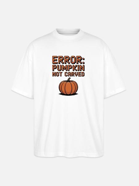 Error: Pumpkin Not Carved - Stanley/Stella Blaster Oversized T-Shirt - white