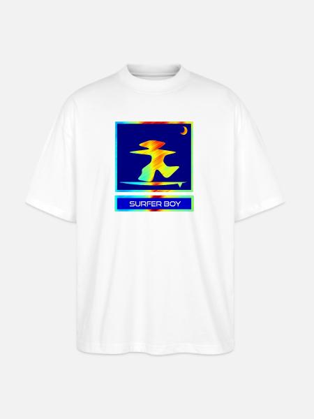 Surfer Boy - Stanley/Stella Blaster Oversized T-Shirt - white